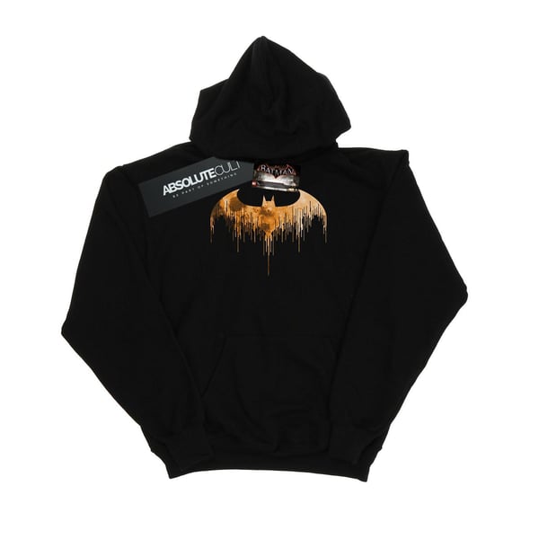 DC Comics Mens Batman Arkham Knight Halloween Moon Logo Fill Hoodie