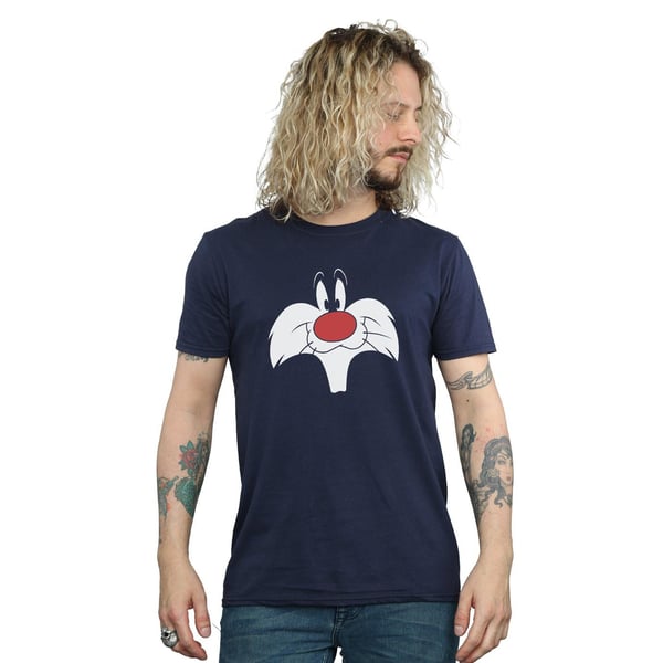 Looney Tunes Mens Sylvester Big Face T-Shirt