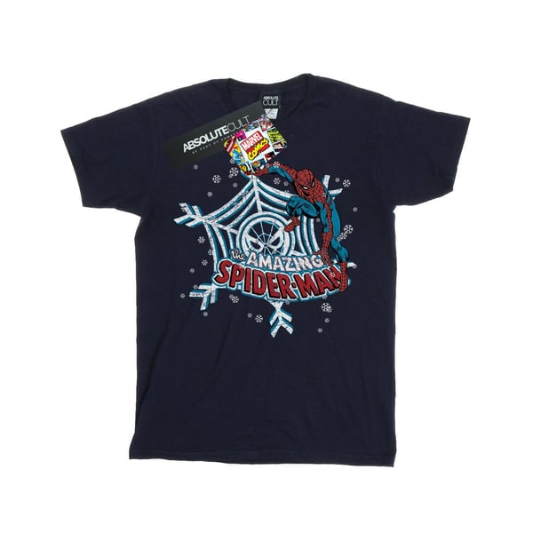 Marvel Womens/Ladies Spider-Man Christmas Cotton Boyfriend T-Shirt