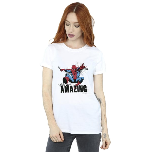 Marvel Womens/Ladies Spider-Man Amazing Cotton Boyfriend T-Shirt