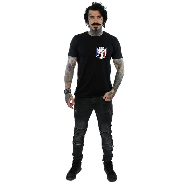 Looney Tunes Mens Pepe Le Pew Face Faux Pocket T-Shirt