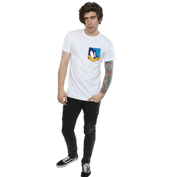 Looney Tunes Mens Road Runner Face Faux Pocket T-Shirt