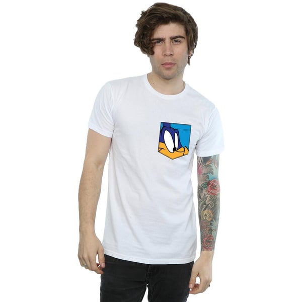 Looney Tunes Mens Road Runner Face Faux Pocket T-Shirt