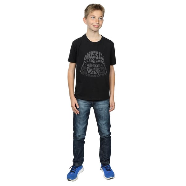 Star Wars Boys Darth Vader Text Head T-Shirt