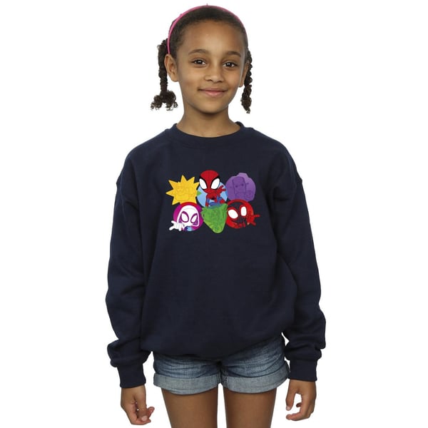 Marvel Girls Spidey And His Amazing Friends Faces Sweatshirt