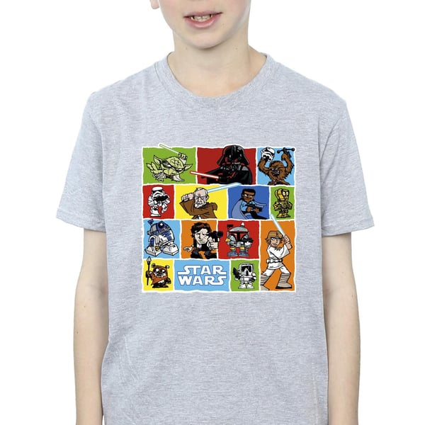 Star Wars Boys Comic Drawing Montage T-Shirt