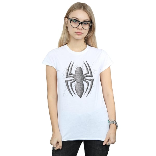 Marvel Womens/Ladies Spider-Man Web Logo Cotton T-Shirt