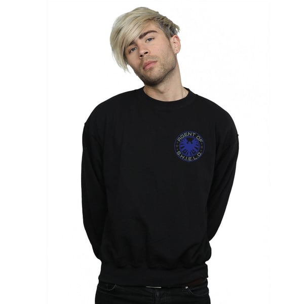 Marvel Mens Agents Of SHIELD Breast Print Sweatshirt