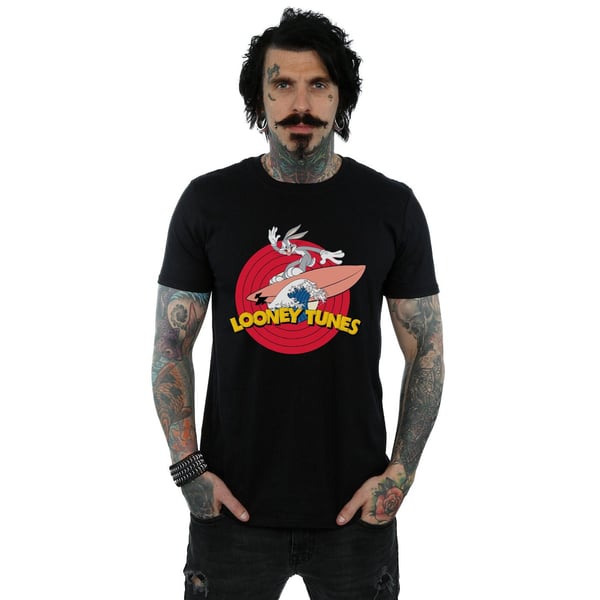 Looney Tunes Mens Bugs Bunny Surfing T-Shirt