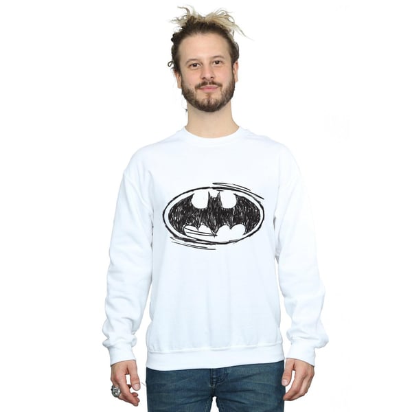 Batman Mens Sketch Logo Sweatshirt