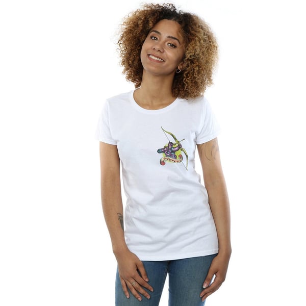 Marvel Womens/Ladies Hawkeye Tattoo Breast Print Cotton T-Shirt