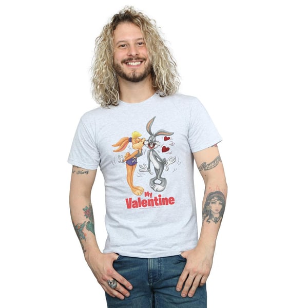 Looney Tunes Mens Bugs Bunny And Lola Valentine´s Day T-Shirt