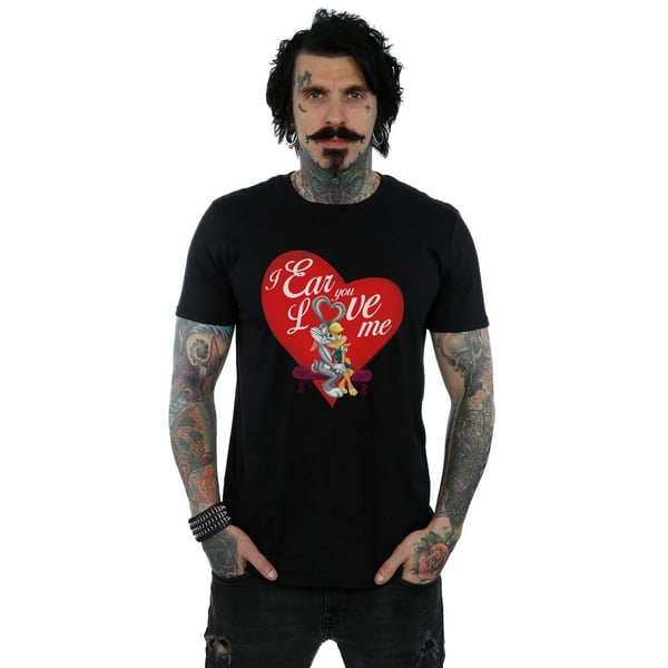 Looney Tunes Mens Bugs Bunny And Lola Valentine´s Day Love Me T-Shirt