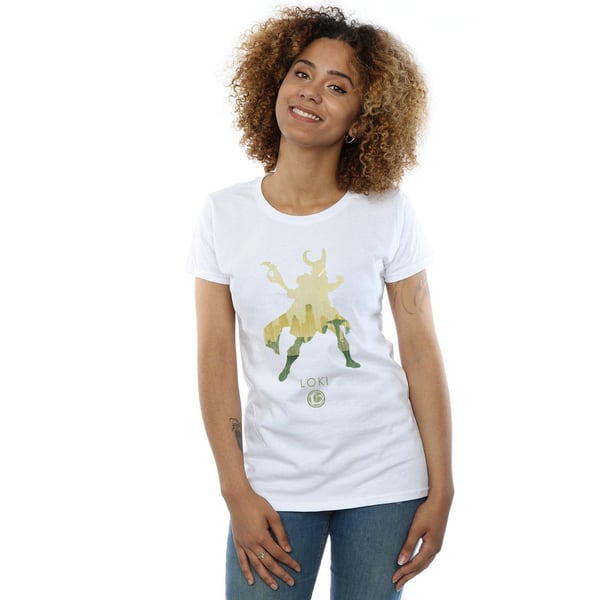 Marvel Womens/Ladies Loki Silhouette Cotton T-Shirt