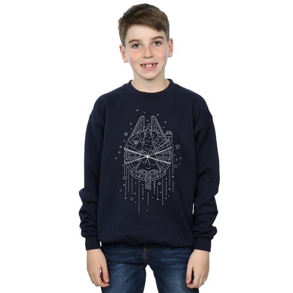Star Wars Boys Millennium Falcon Christmas Tree Delivery Sweatshirt