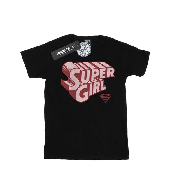 DC Comics Girls Supergirl Retro Logo Cotton T-Shirt