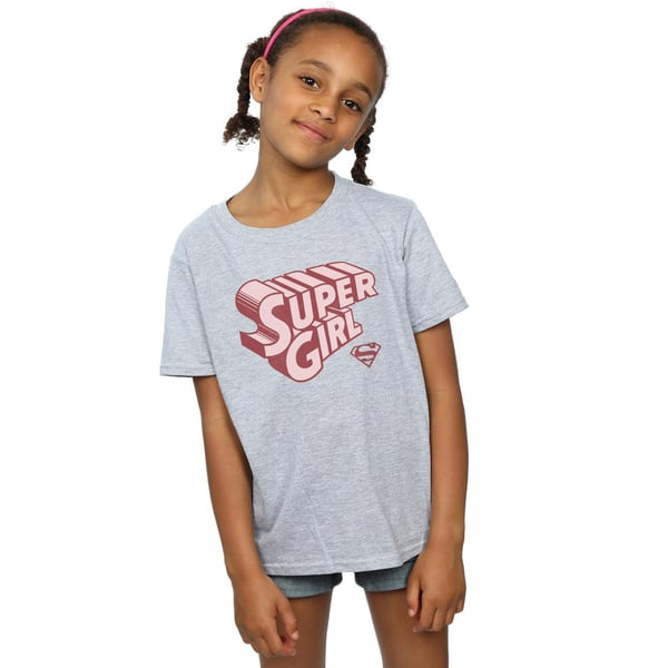 DC Comics Girls Supergirl Retro Logo Cotton T-Shirt