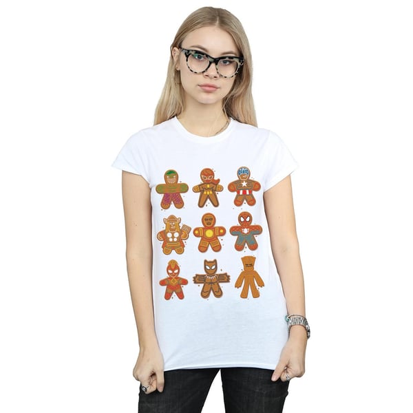 Marvel Womens/Ladies Avengers Christmas Gingerbread Cotton T-Shirt