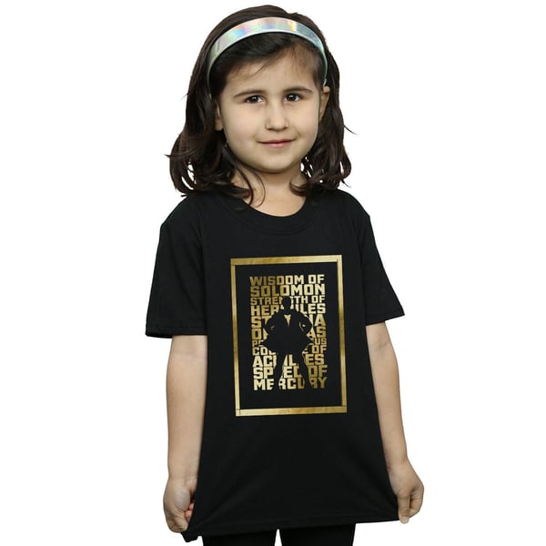 DC Comics Girls Shazam Gold Text Cotton T-Shirt