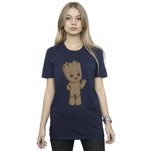 Marvel Womens/Ladies I Am Groot Cute Groot Cotton Boyfriend T-Shirt