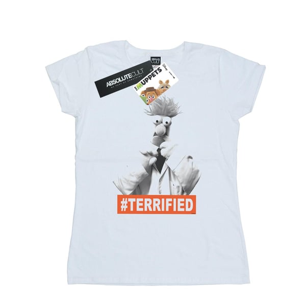 Disney Womens/Ladies The Muppets Beaker Terrified Cotton T-Shirt