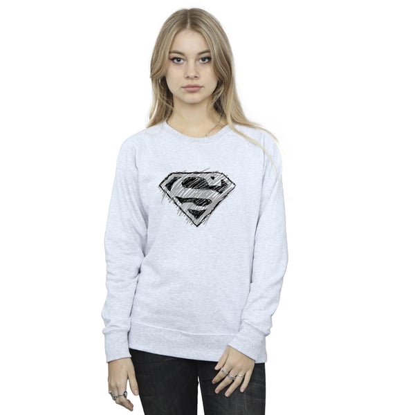 DC Comics Womens/Ladies Superman Logo Sketch Sweatshirt