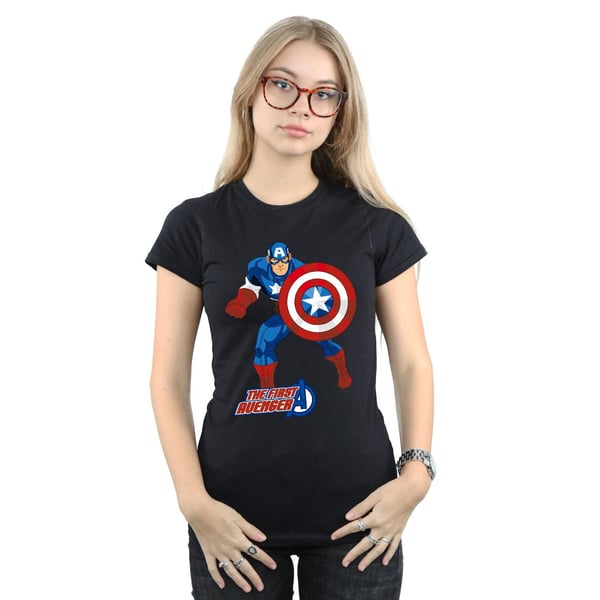 Captain America Womens/Ladies The First Avenger T-Shirt