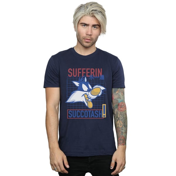 Looney Tunes Mens Sylvester Sufferin Succotash T-Shirt