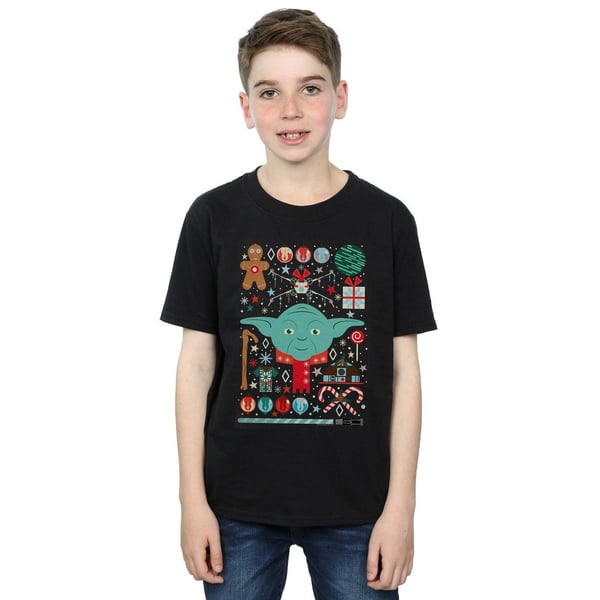 Star Wars Boys Yoda Christmas T-Shirt