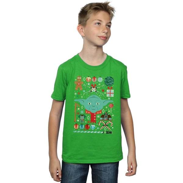 Star Wars Boys Yoda Christmas T-Shirt