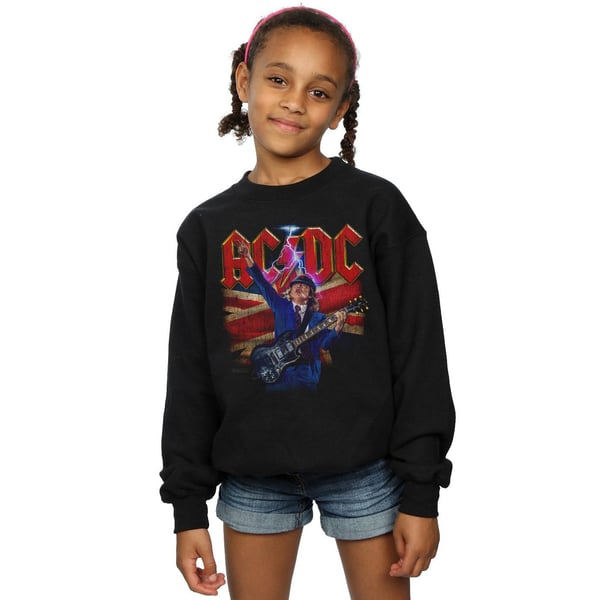 AC/DC Girls Angus Union Flag Lightning Sweatshirt