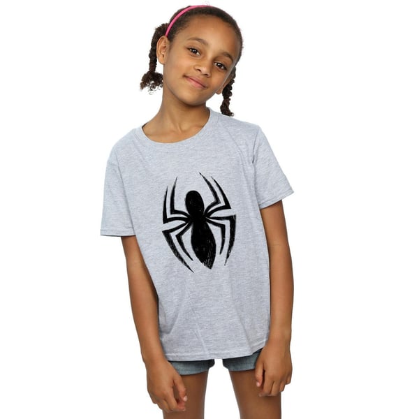Marvel Girls Spider-Man Ultimate Spider Logo Cotton T-Shirt