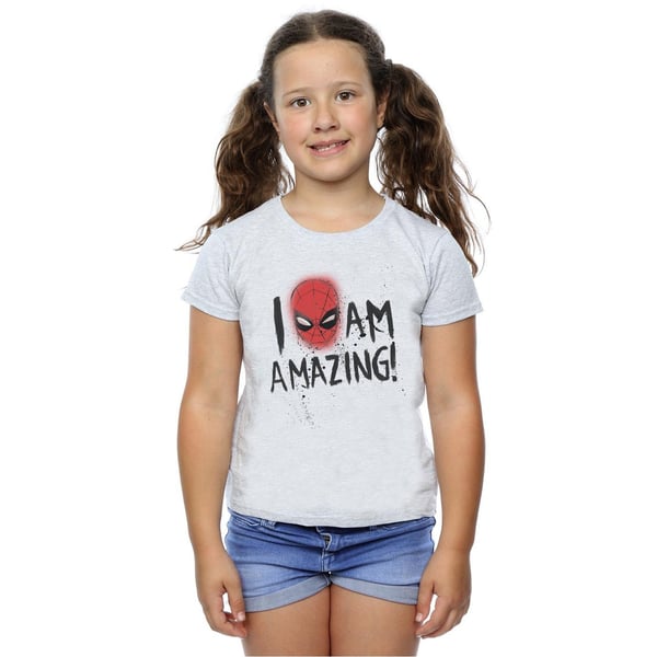Marvel Girls Spider-Man I Am Amazing Cotton T-Shirt
