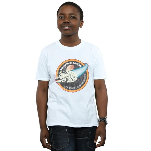 Star Wars Boys Millennium Falcon Badge T-Shirt