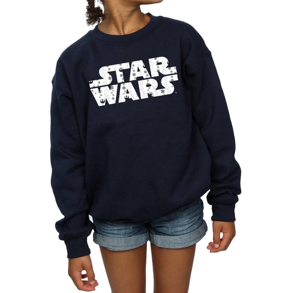 Star Wars Flickor Jul Logotyp Tröja