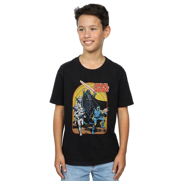 Star Wars Boys Vintage Comic Scene T-Shirt