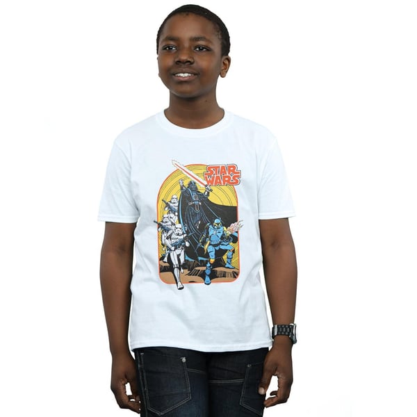 Star Wars Boys Vintage Comic Scene T-Shirt