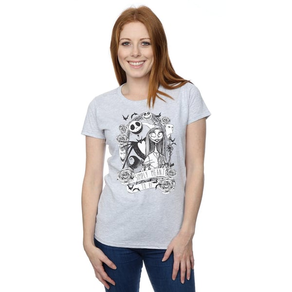 Disney Womens/Ladies Nightmare Before Christmas Simply Meant To Be Cotton T-Shirt