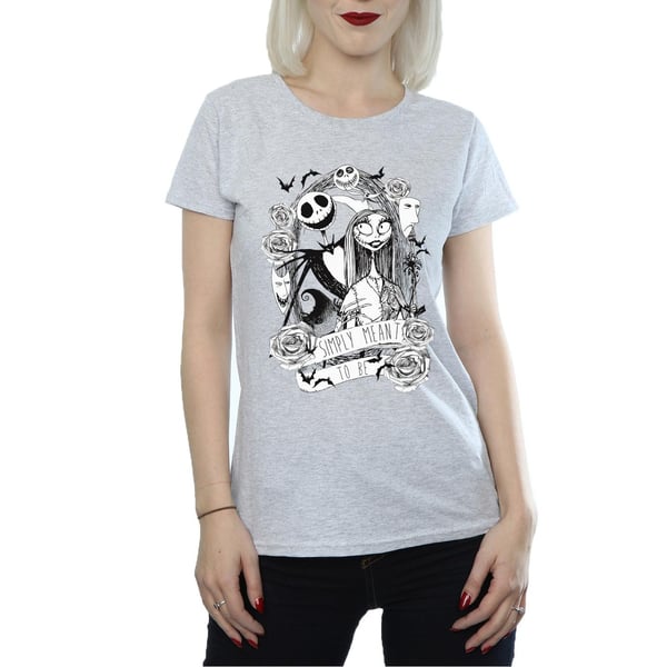 Disney Womens/Ladies Nightmare Before Christmas Simply Meant To Be Cotton T-Shirt