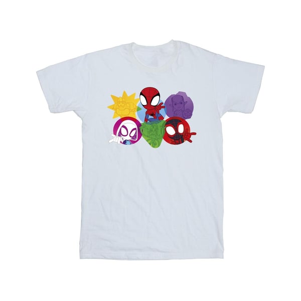 Marvel Girls Spidey And His Amazing Friends Faces Cotton T-Shirt