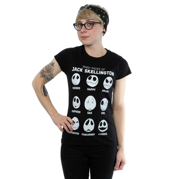 Disney Womens/Ladies Nightmare Before Christmas Many Faces Of Jack Cotton T-Shirt