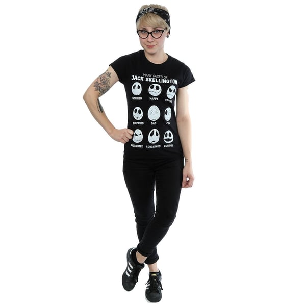 Disney Womens/Ladies Nightmare Before Christmas Many Faces Of Jack Cotton T-Shirt