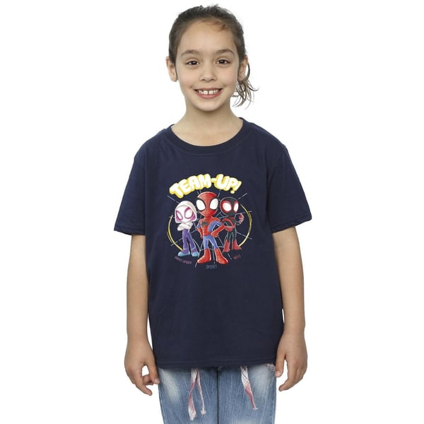 Marvel Girls Spidey And His Amazing Friends Sketch Cotton T-Shirt
