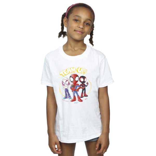 Marvel Girls Spidey And His Amazing Friends Sketch Cotton T-Shirt