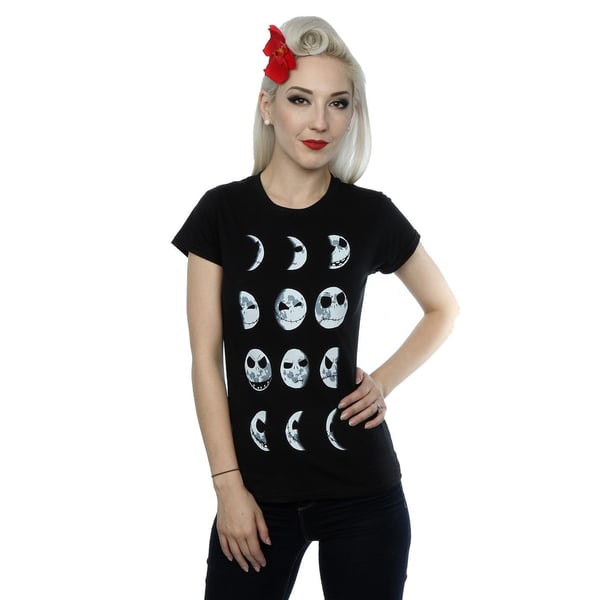 Disney Womens/Ladies Nightmare Before Christmas Jack Moon Cotton T-Shirt