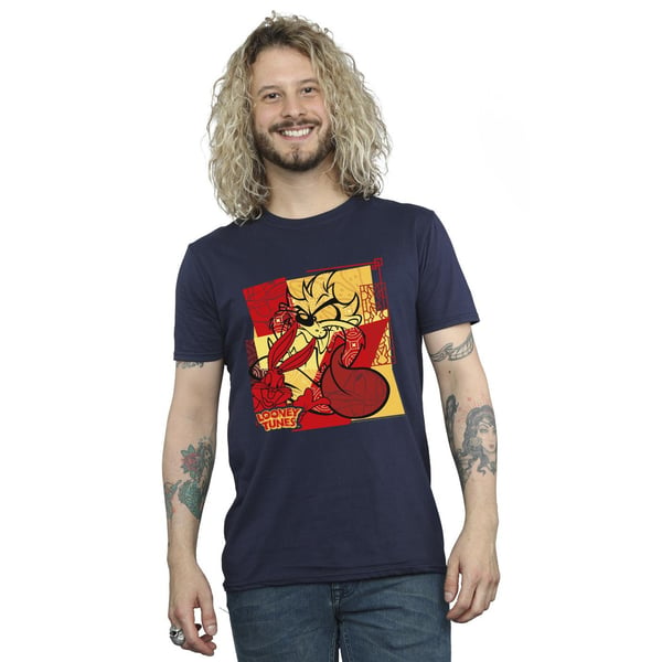 Looney Tunes Mens Taz Bugs Rabbit New Year T-Shirt