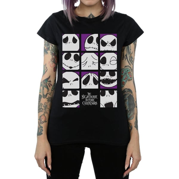 Disney Womens/Ladies Nightmare Before Christmas Many Faces Of Jack Squares Cotton T-Shirt