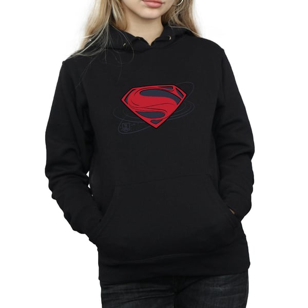 DC Comics Womens/Ladies Justice League Movie Superman Logo Hoodie