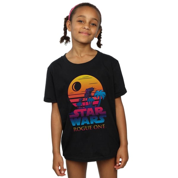 Star Wars Girls Rogue One Logo Sunset Cotton T-Shirt