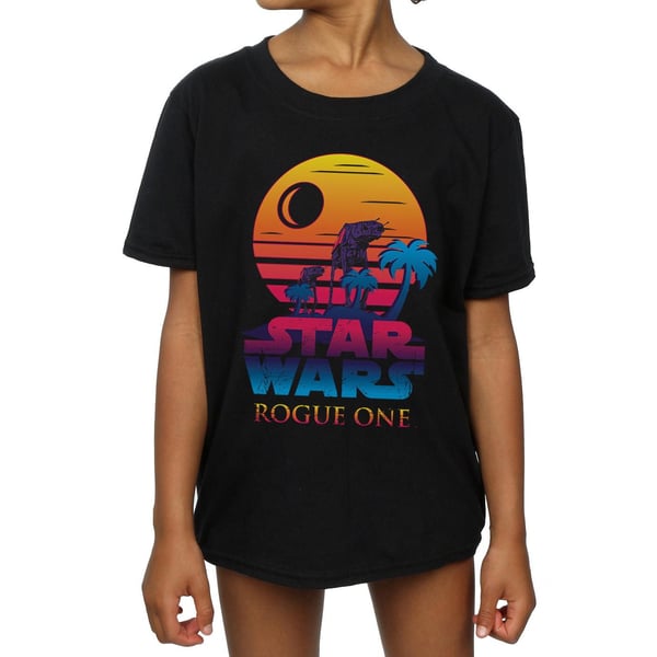 Star Wars Girls Rogue One Logo Sunset Cotton T-Shirt